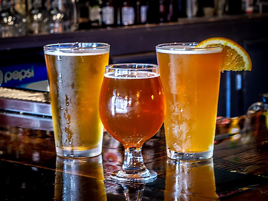 Cold pints at the Huntington Ale House